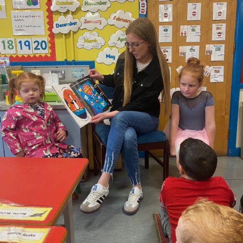 Lily's Mummy came to read to us!
