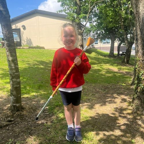 Eliza with her mace